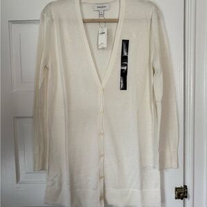 Banana Republic Factory Cream V-Neck Cardigan